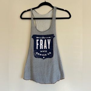 The Fray Blue Striped Tank Top Size M